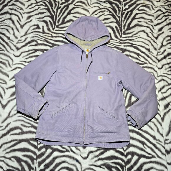 Carhartt Jackets & Blazers - Carhartt WJ141 -563- Purple Sage insulated zip-up hoodie jacket women L lavander